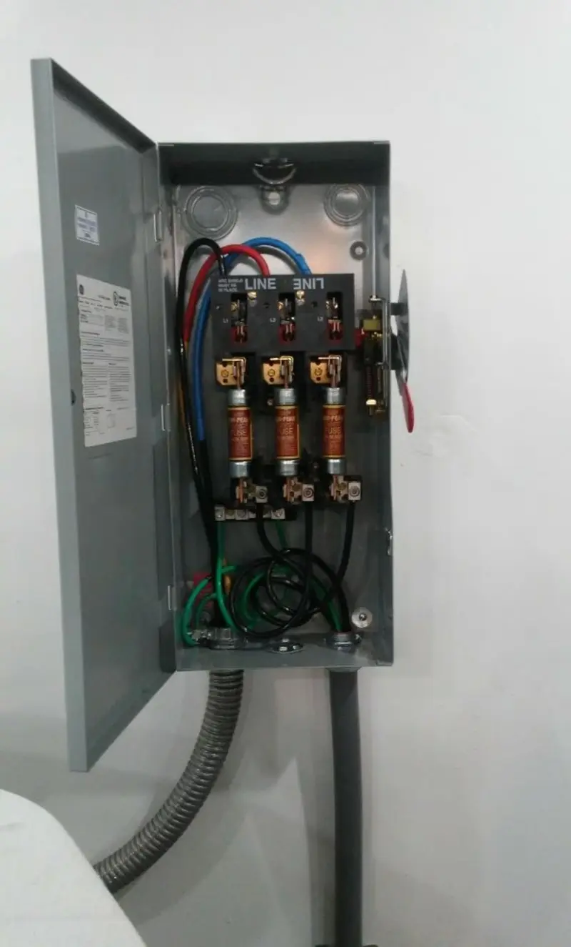 Three-phase disconnect switch installed for Electrical Wiring & Rewiring in Rice Lake
